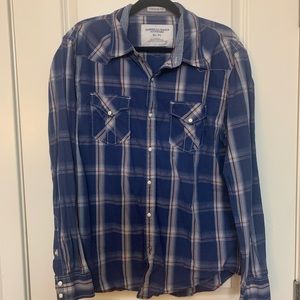 American eagle vintage slimfit buttonup men shirt xl